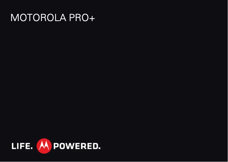 Page 1 of the manual User Manual Motorola Pro plus