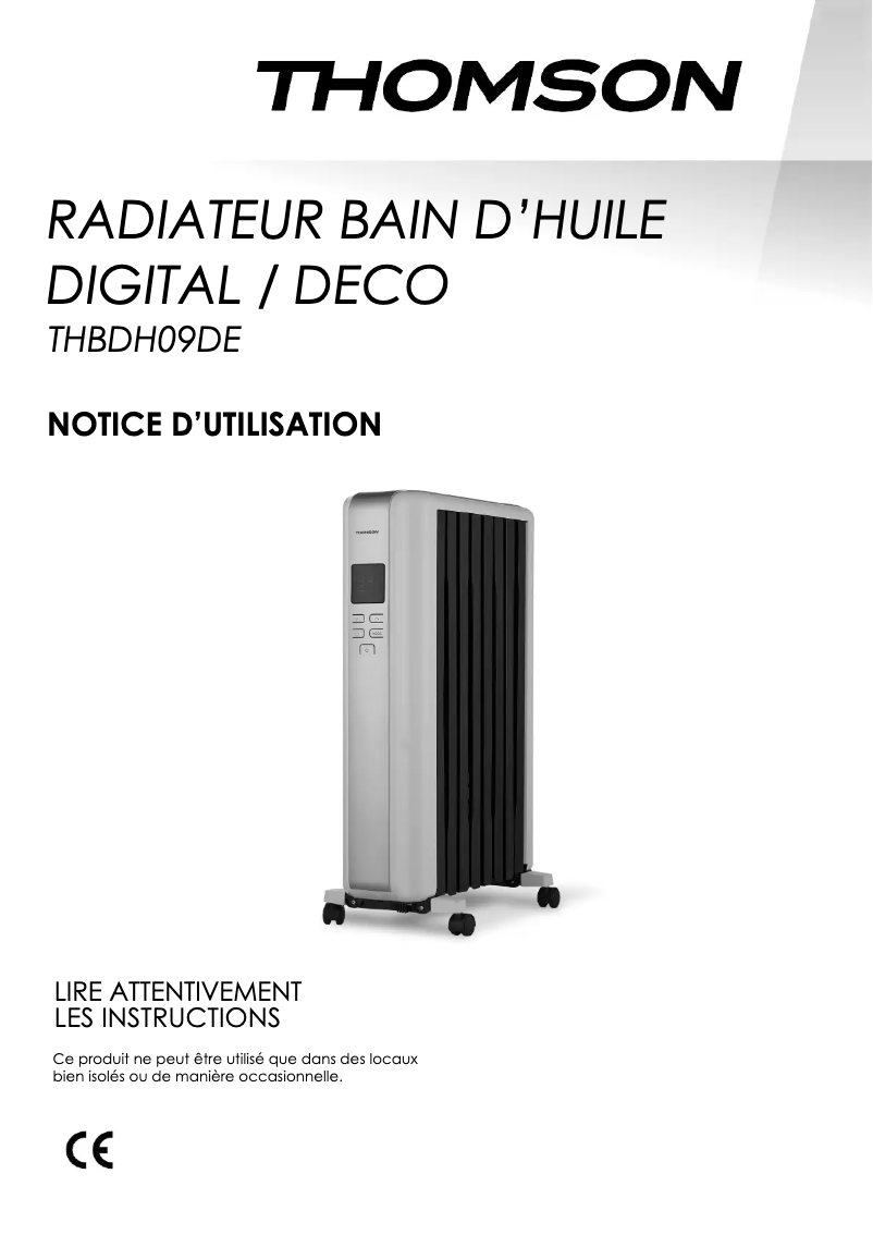 First page image of the manual for THBDH090DE