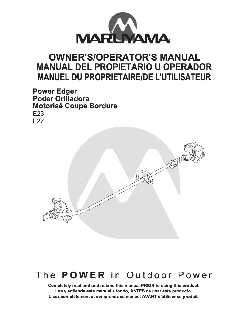 First page image of the manual for E23