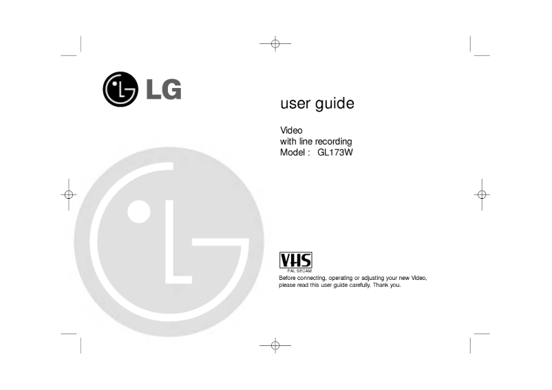 Page 1 of the manual User Manual LG GL173W1