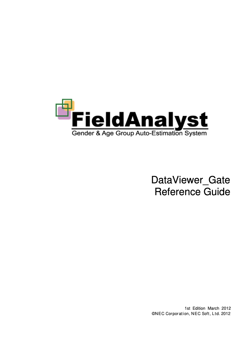 Page 1 de la notice Manuel utilisateur NEC FieldAnalyst