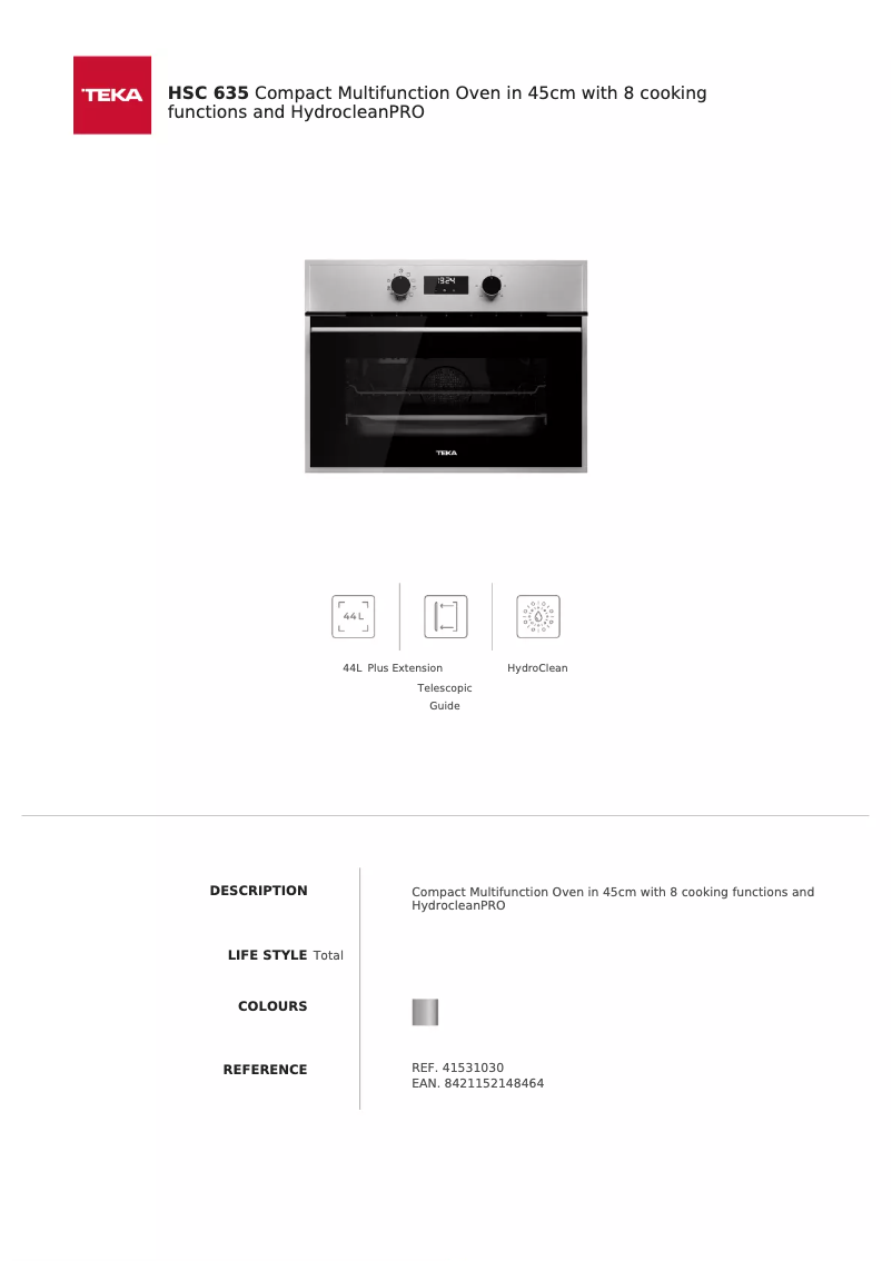 First page image of the manual for HSC 635