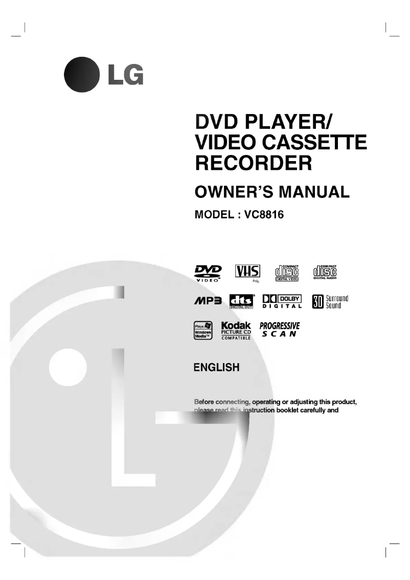 First page image of the manual for VC8816P2K