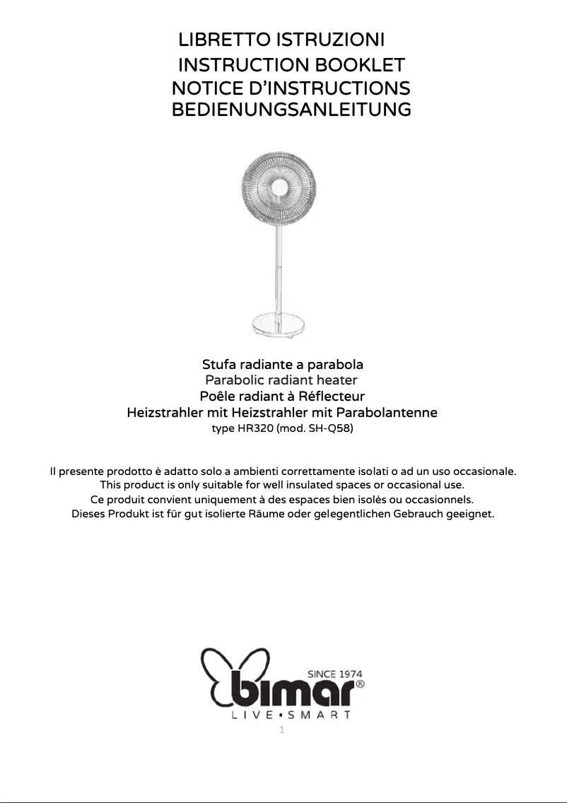 Page 1 of the manual User Manual Bimar HR320