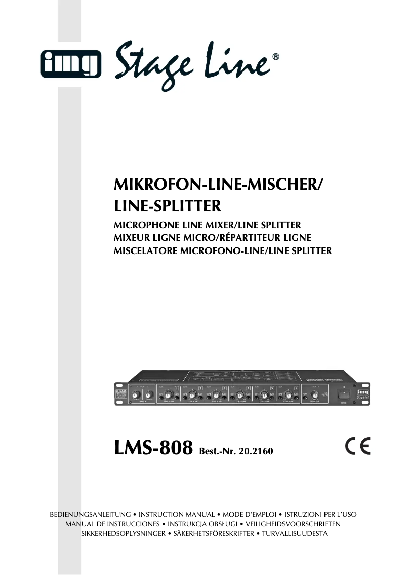 Page 1 of the manual User Manual Monacor LMS-808