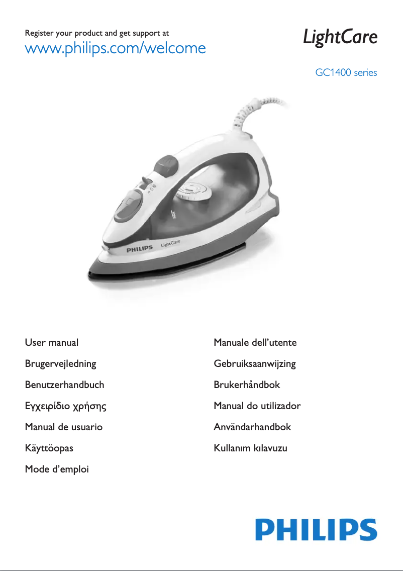 First page image of the manual for Walita FeatherLight GC1418