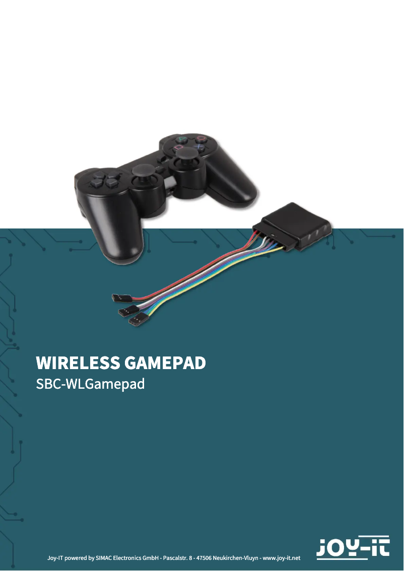 Page 1 de la notice Manuel utilisateur Joy-It SBC-WLGamepad