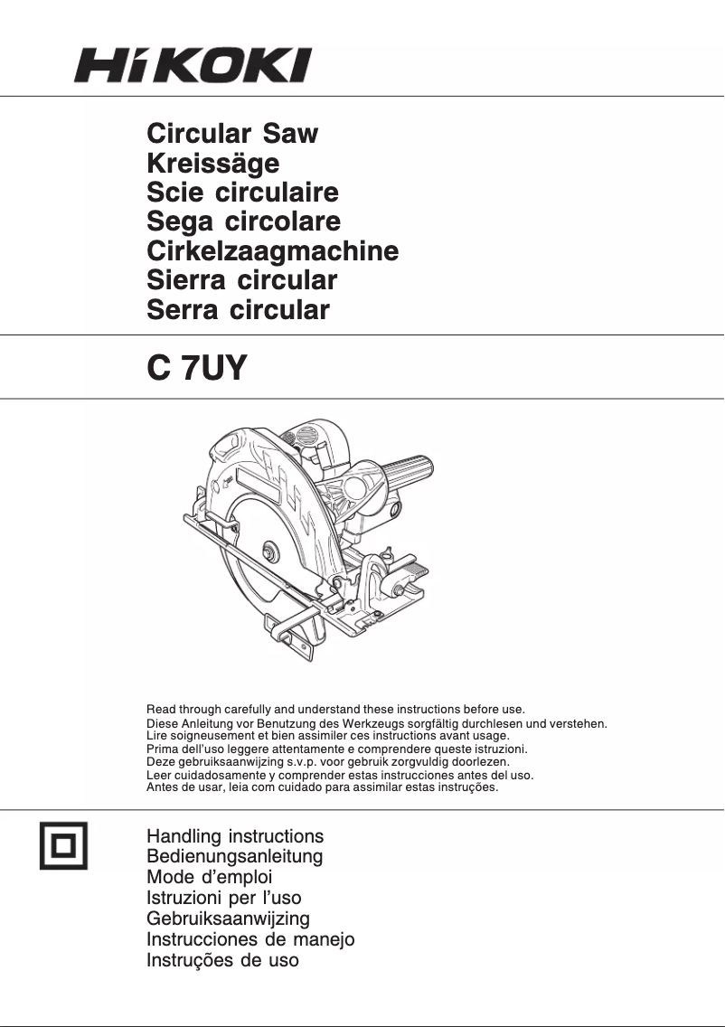 Page 1 of the manual User Manual HiKOKI C 7UY