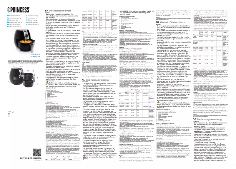 First page image of the manual for Aerofryer XL 182019