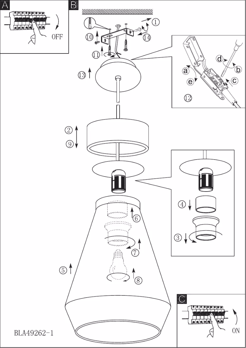 Page 1 of the manual User Manual Eglo Vintage Brixham