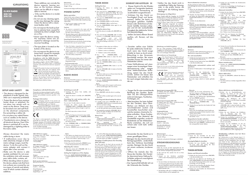 First page image of the manual for SCN130