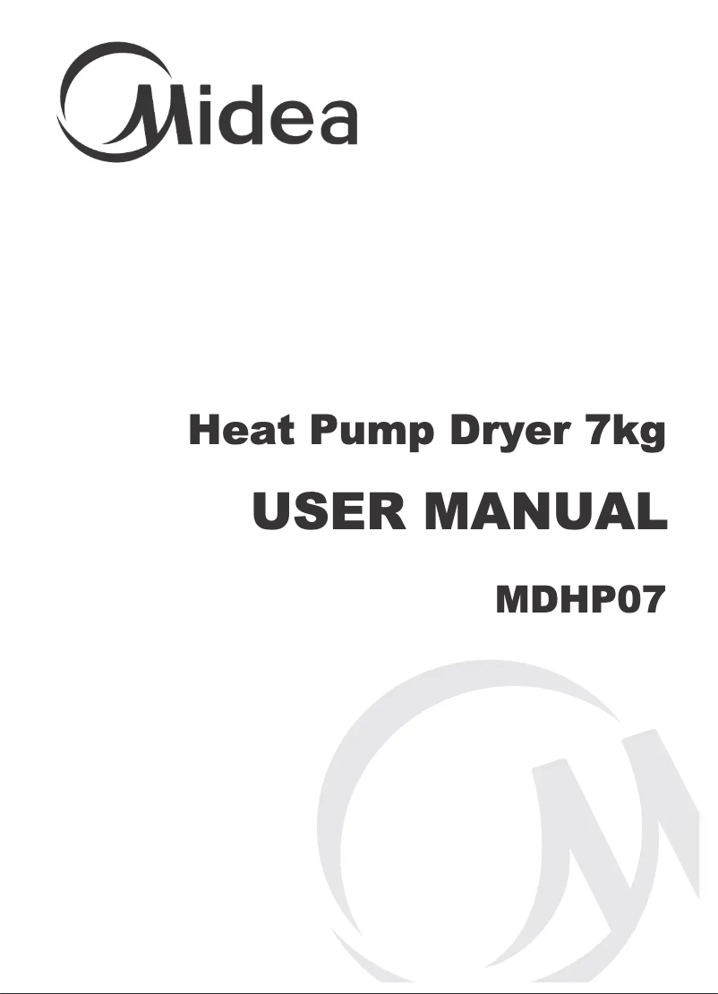 First page image of the manual for MDHP07