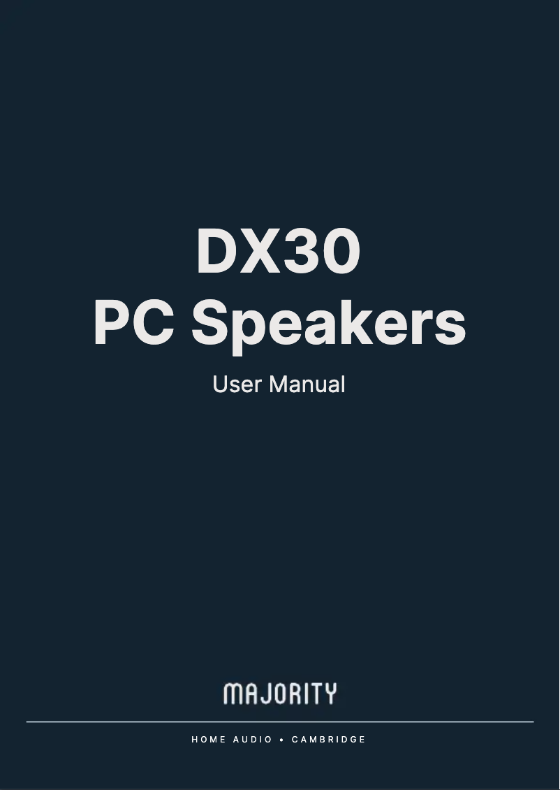 First page image of the manual for DX30