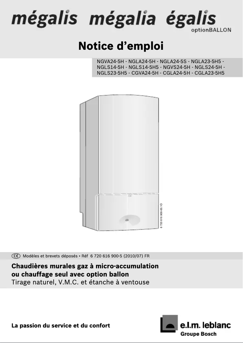 Page 1 of the manual User Manual e.l.m. leblanc NGLS14-5H5