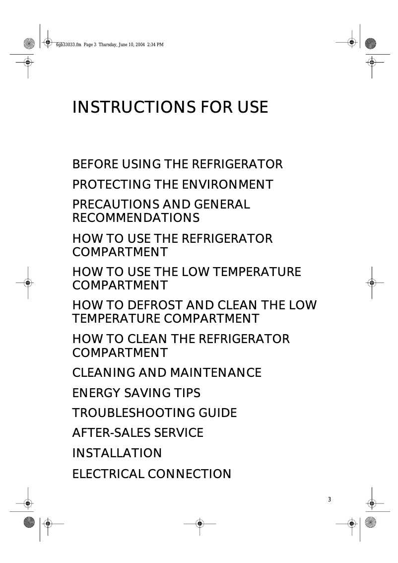 Page 1 of the manual User Manual Ignis ARL 100