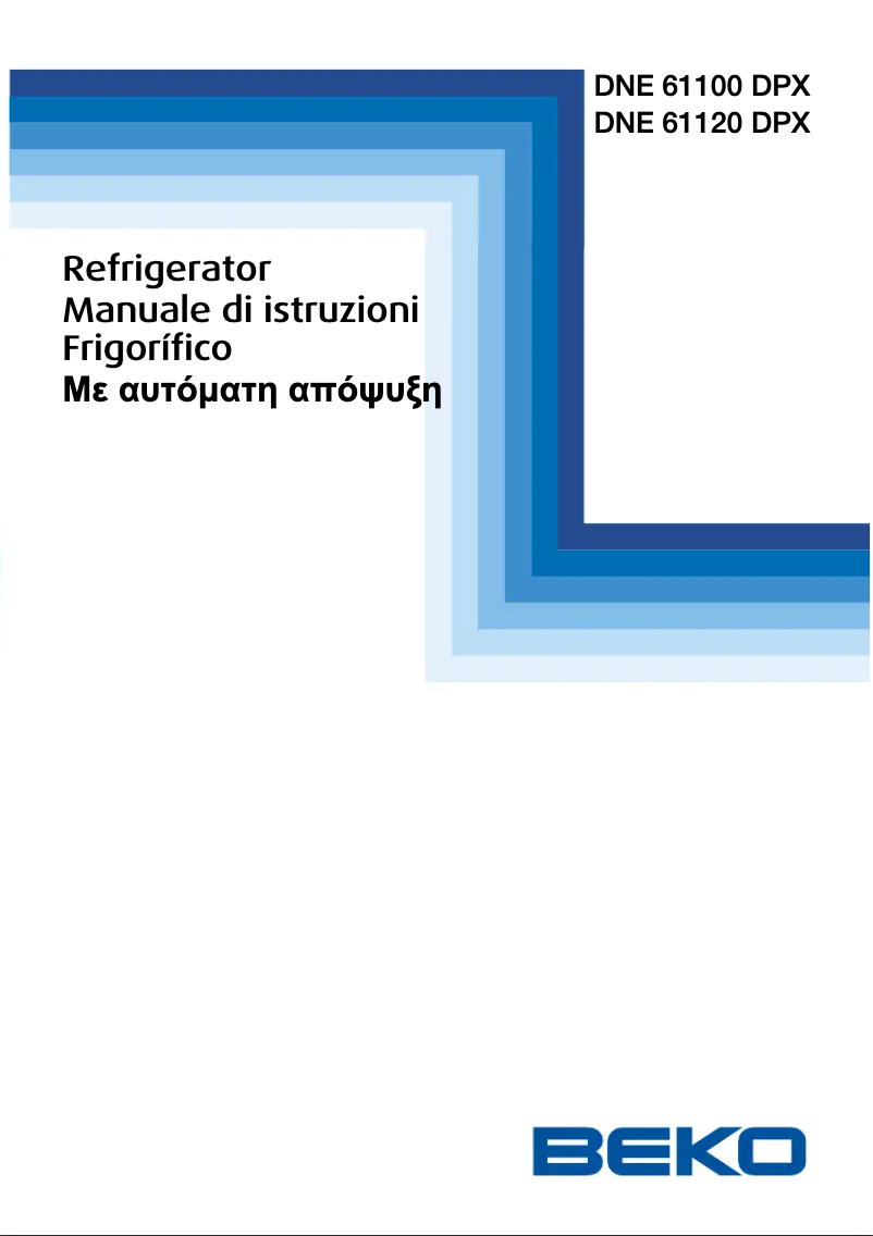 Page 1 of the manual User Manual Beko DNE 61120 DPX