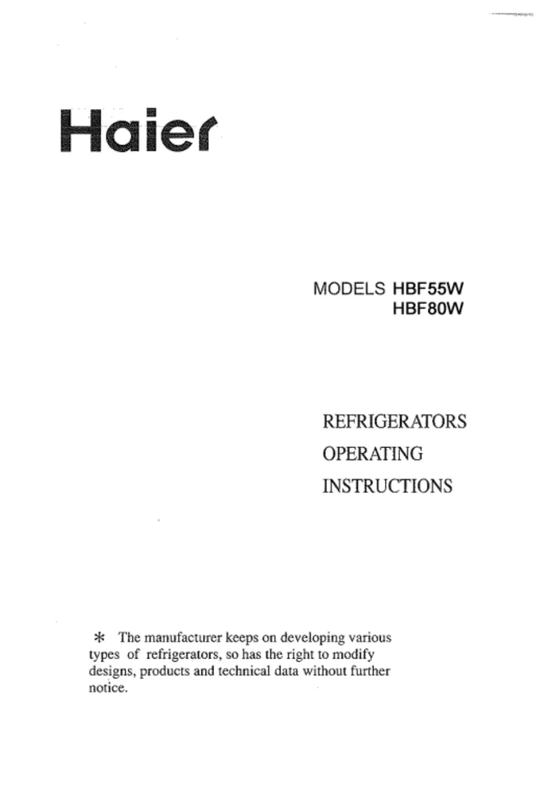 First page image of the manual for HBF55W