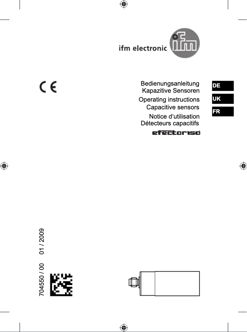 Page 1 of the manual User Manual IFM KI0203