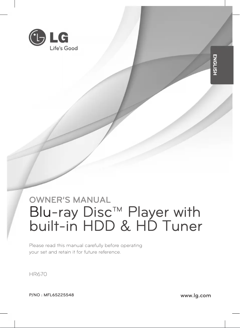 Page 1 of the manual User Manual LG HR670