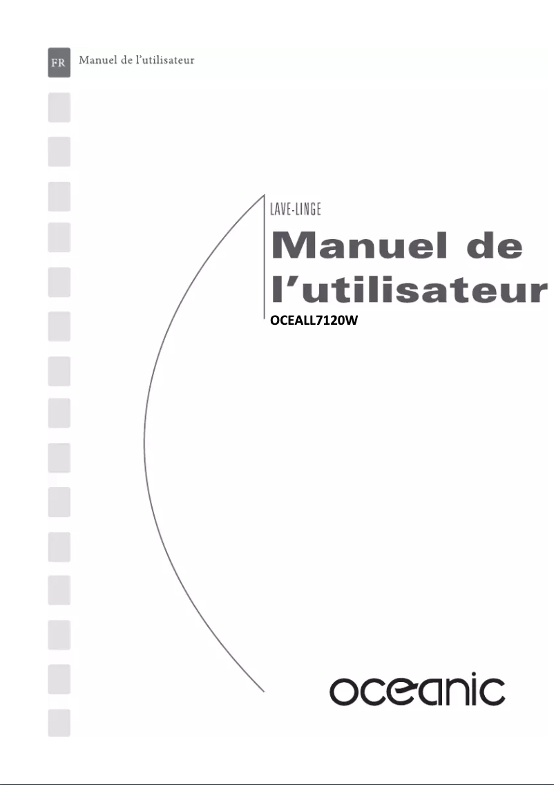 Page 1 de la notice Manuel utilisateur Oceanic OCEALL7120W