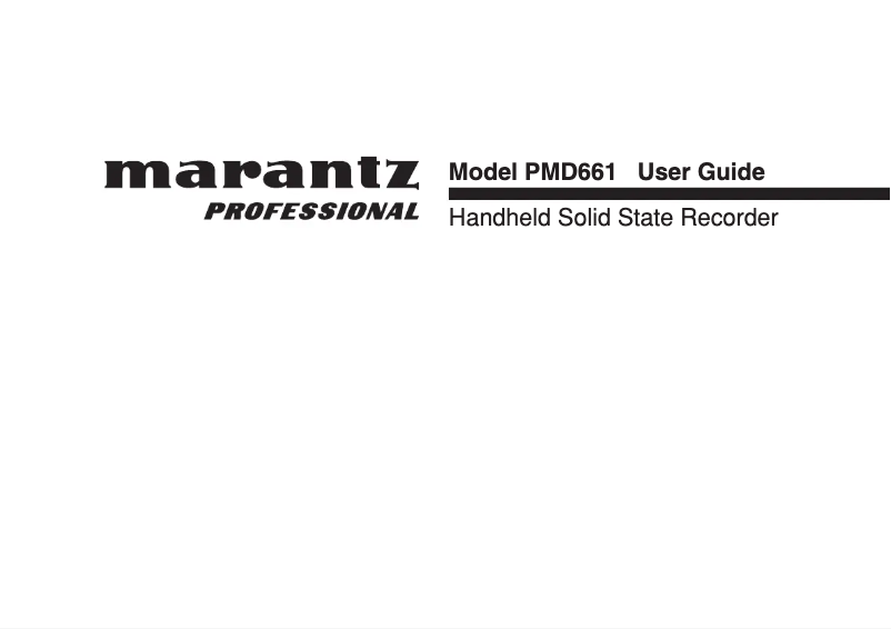 First page image of the manual for PMD661