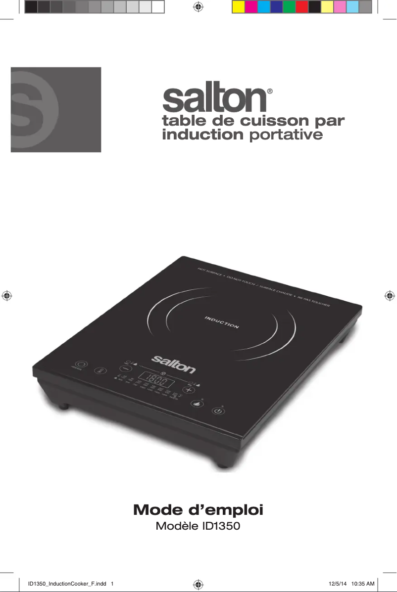 First page image of the manual for ID1350