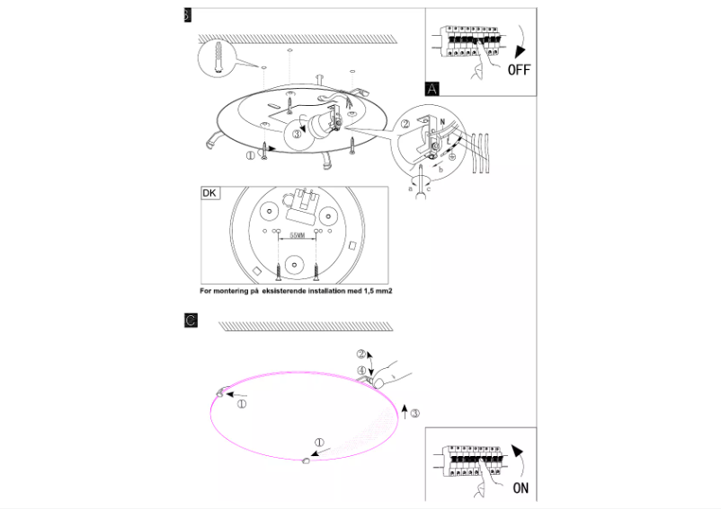 Page 1 of the manual User Manual Eglo Scalea 1