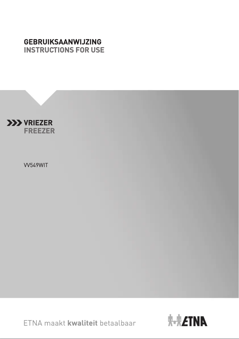 First page image of the manual for VV549WIT