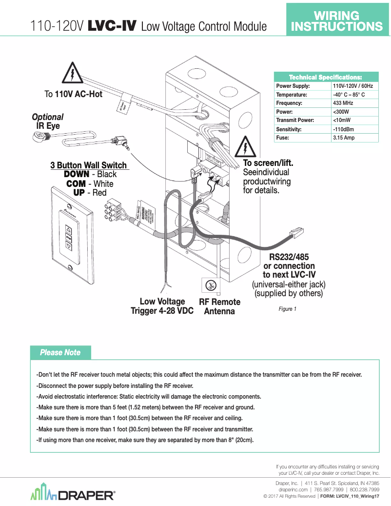 First page image of the manual for LVC-IV