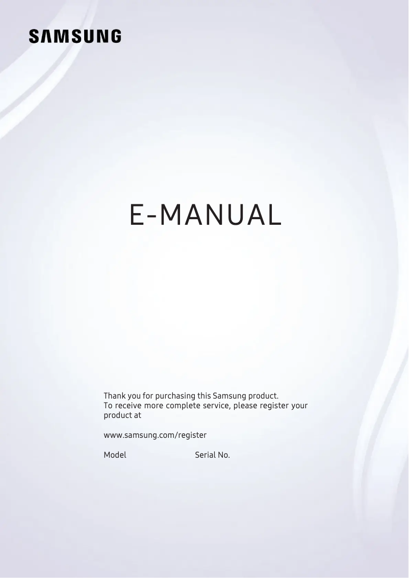 Page 1 of the manual User Manual Samsung UA55MUF30ZJ