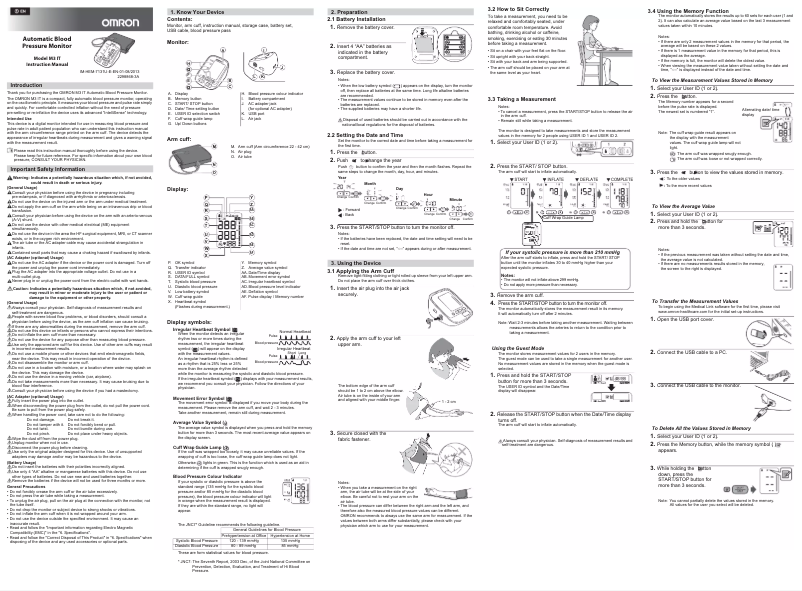 First page image of the manual for M3 IT