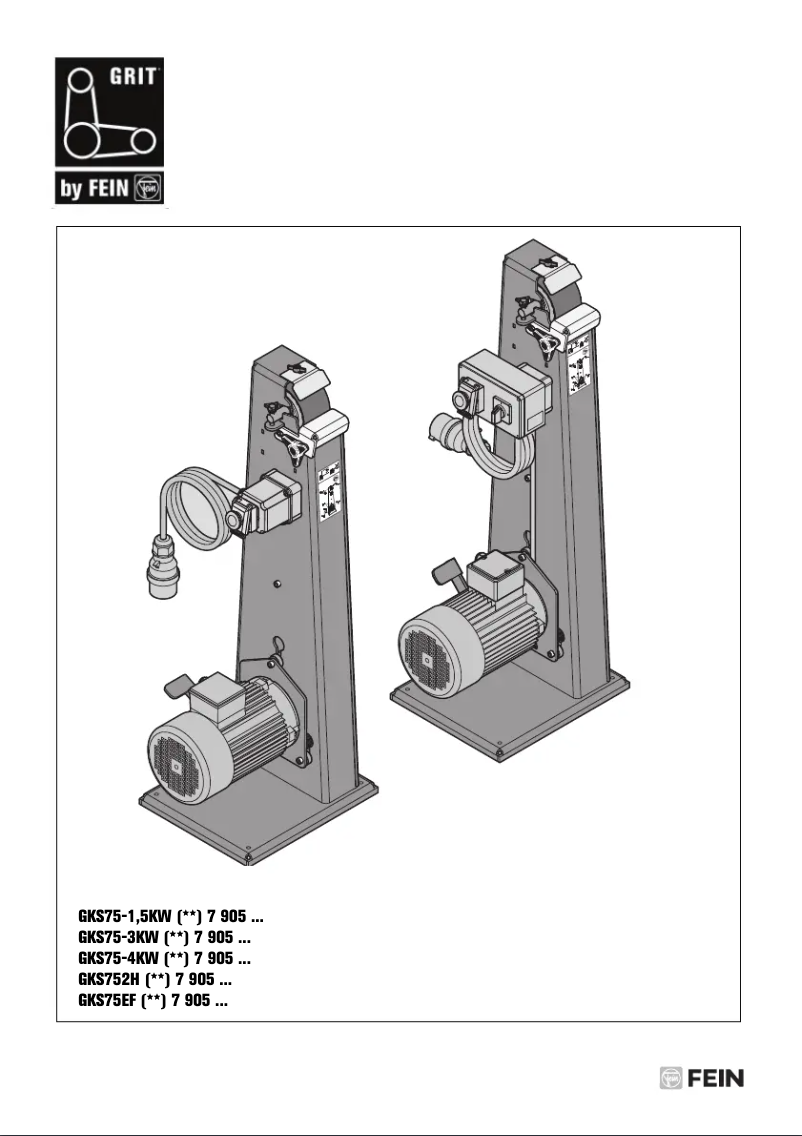 First page image of the manual for GRIT GKS 75