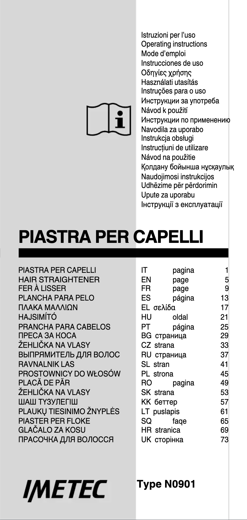 Page 1 de la notice Manuel utilisateur Imetec Bellissima BA3 700