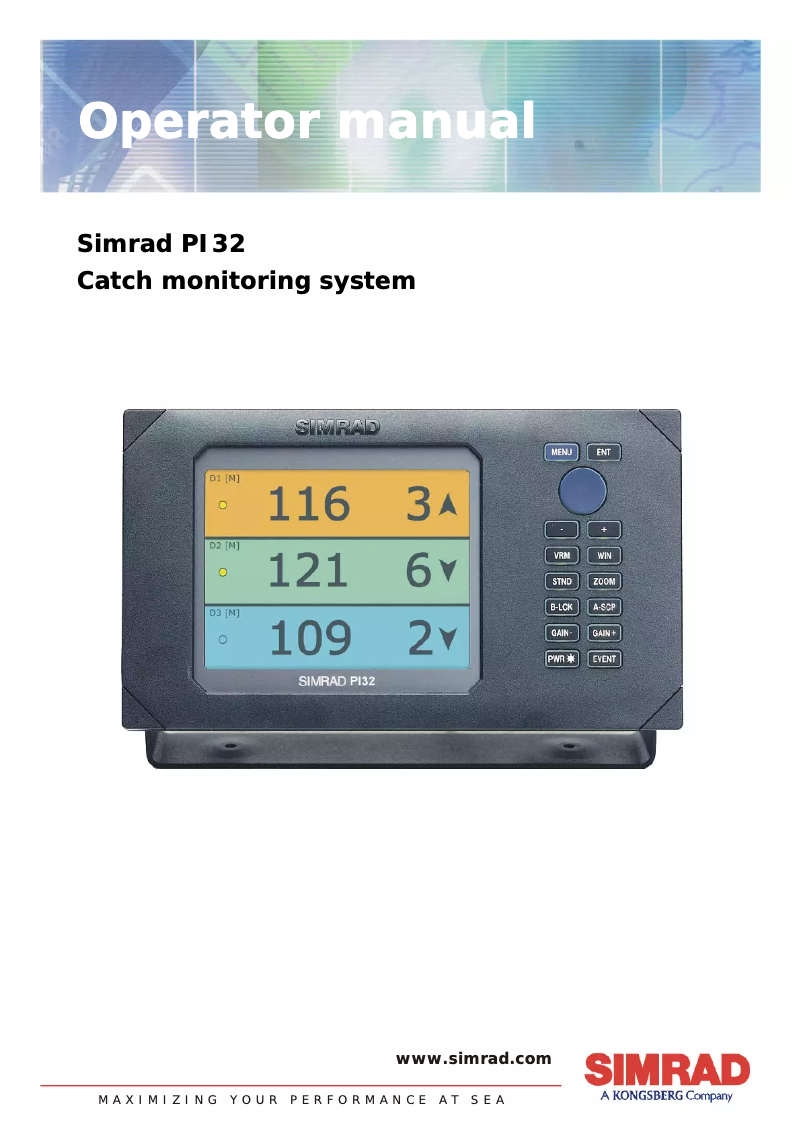 First page image of the manual for PI32