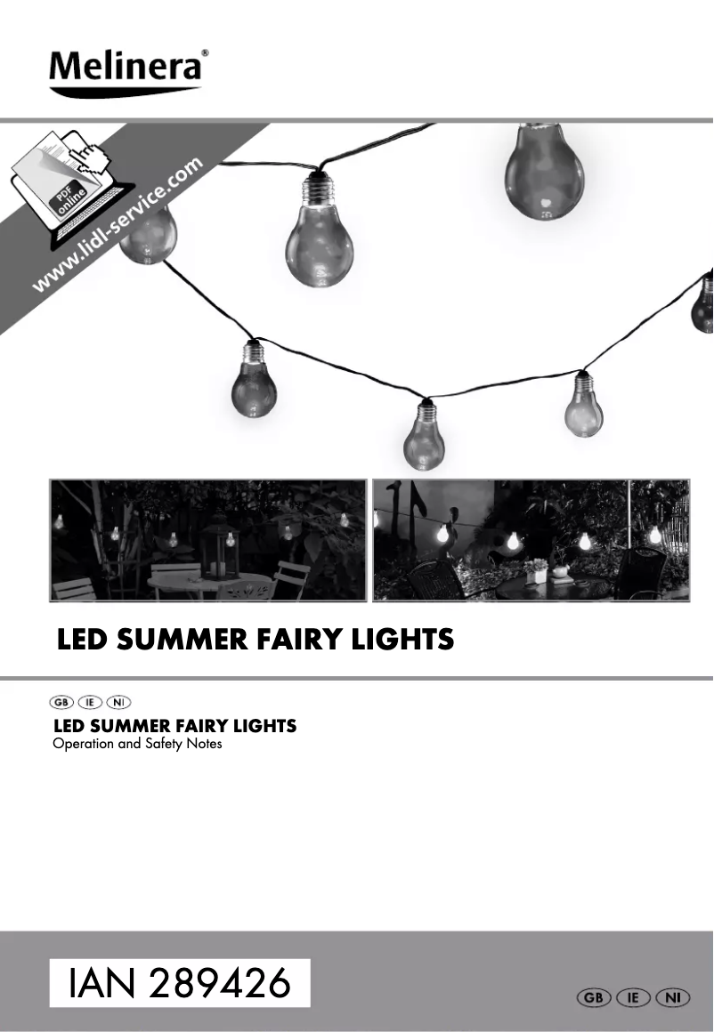 Page 1 of the manual User Manual Melinera IAN 292069