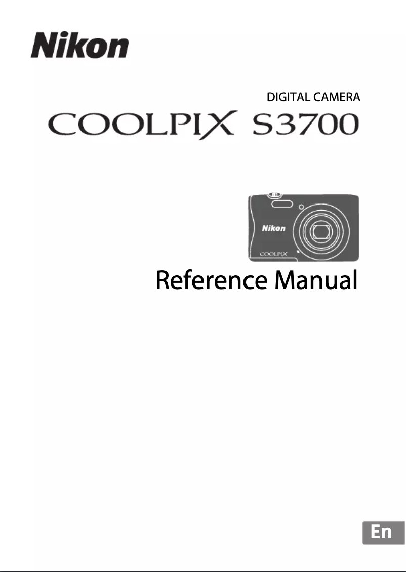 Page 1 of the manual User Manual Nikon COOLPIX S3700