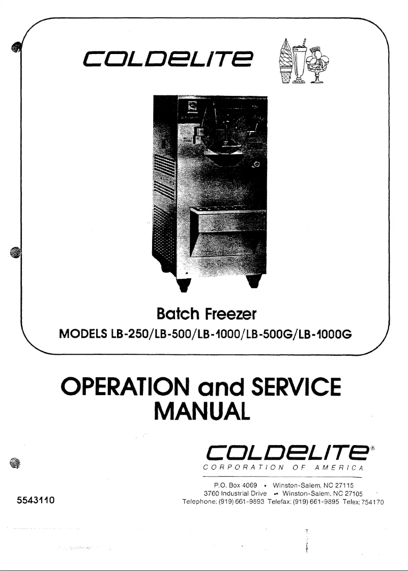 First page image of the manual for LB-500