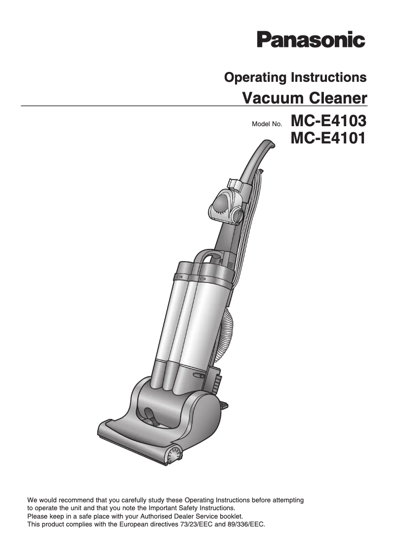 First page image of the manual for MC-E4101