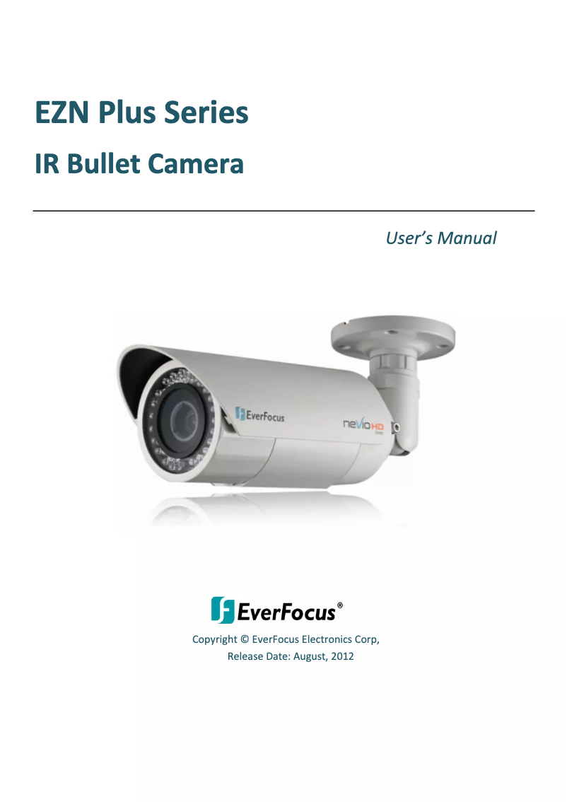 Page 1 of the manual User Manual EverFocus EZN3340