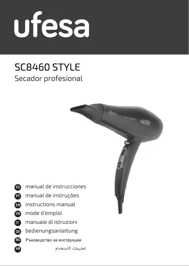 Page 1 of the manual User Manual Ufesa Style