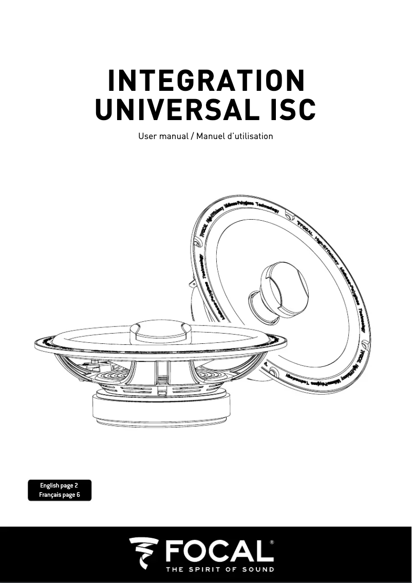 First page image of the manual for Universal ISC 100