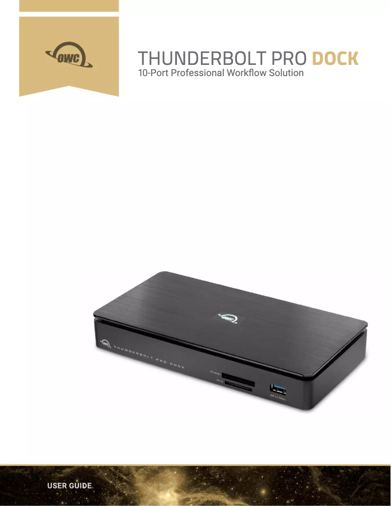 First page image of the manual for Pro Dock