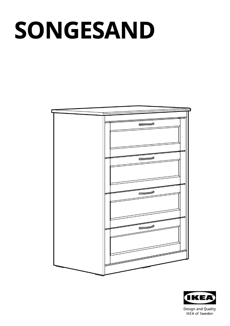 Page 1 of the manual User Manual Ikea SONGESAND 405.758.02
