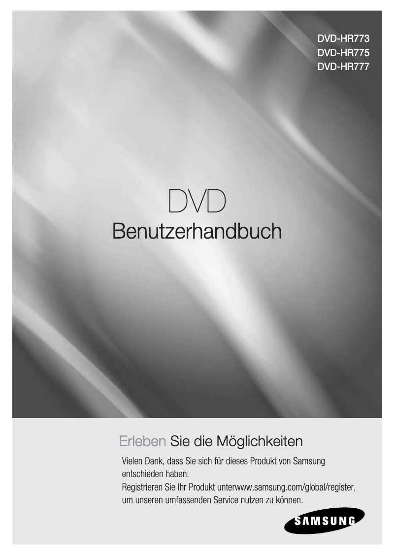 First page image of the manual for DVD-HR777