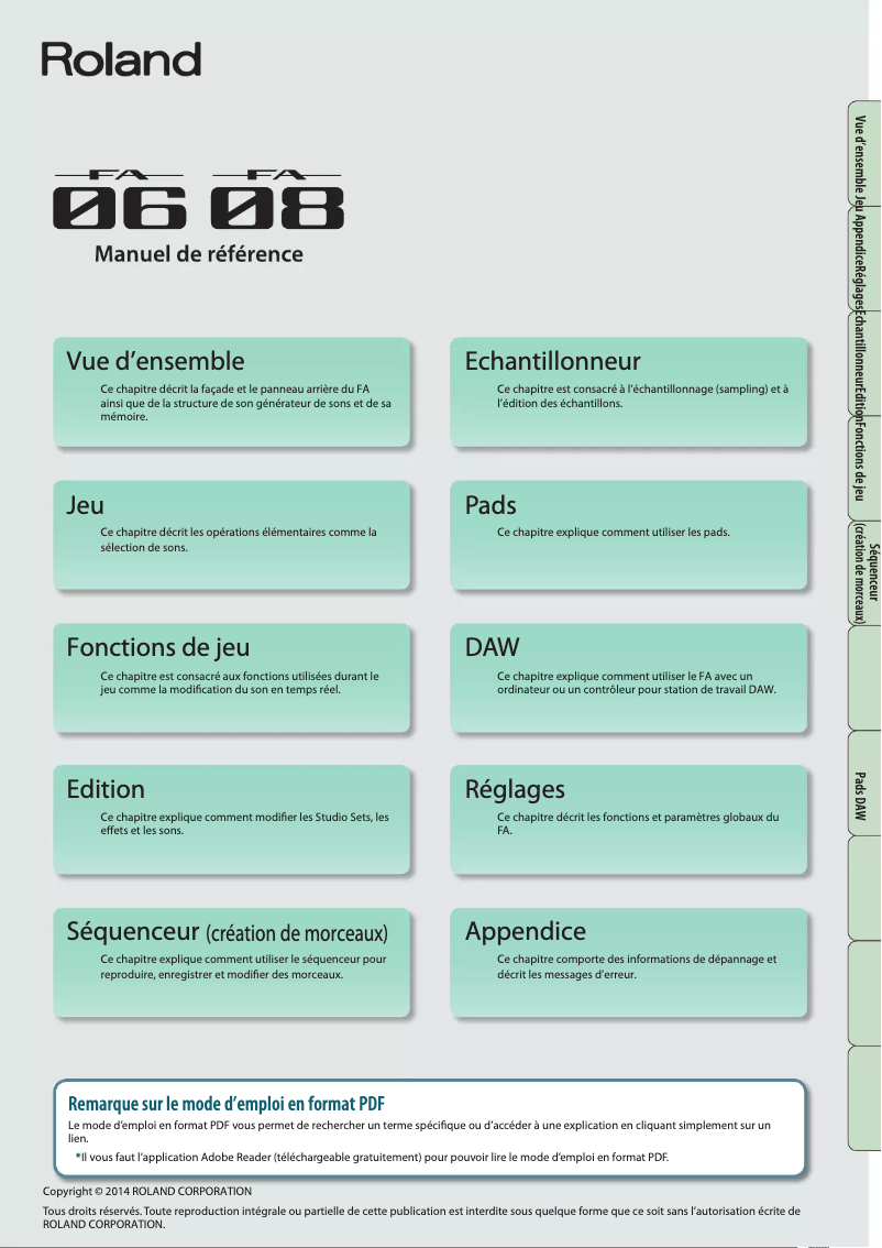 First page image of the manual for FA-06