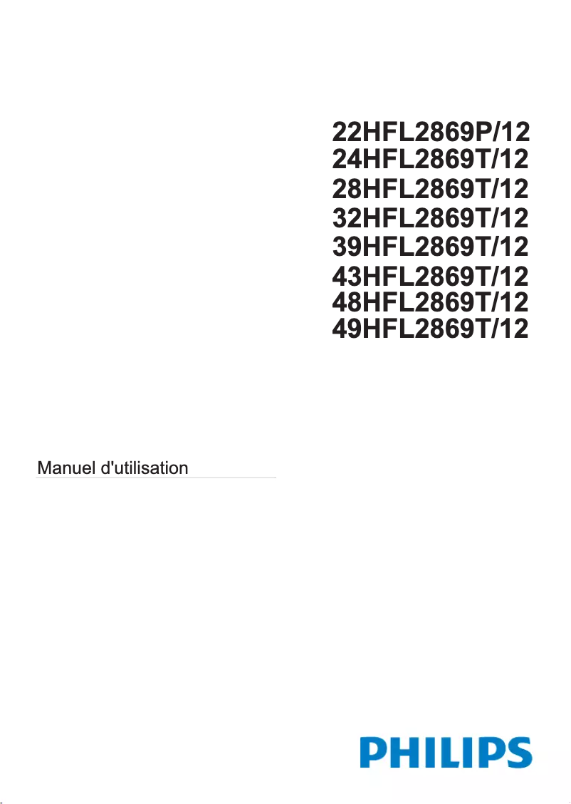 Page 1 of the manual User Manual Philips 28HFL2869T