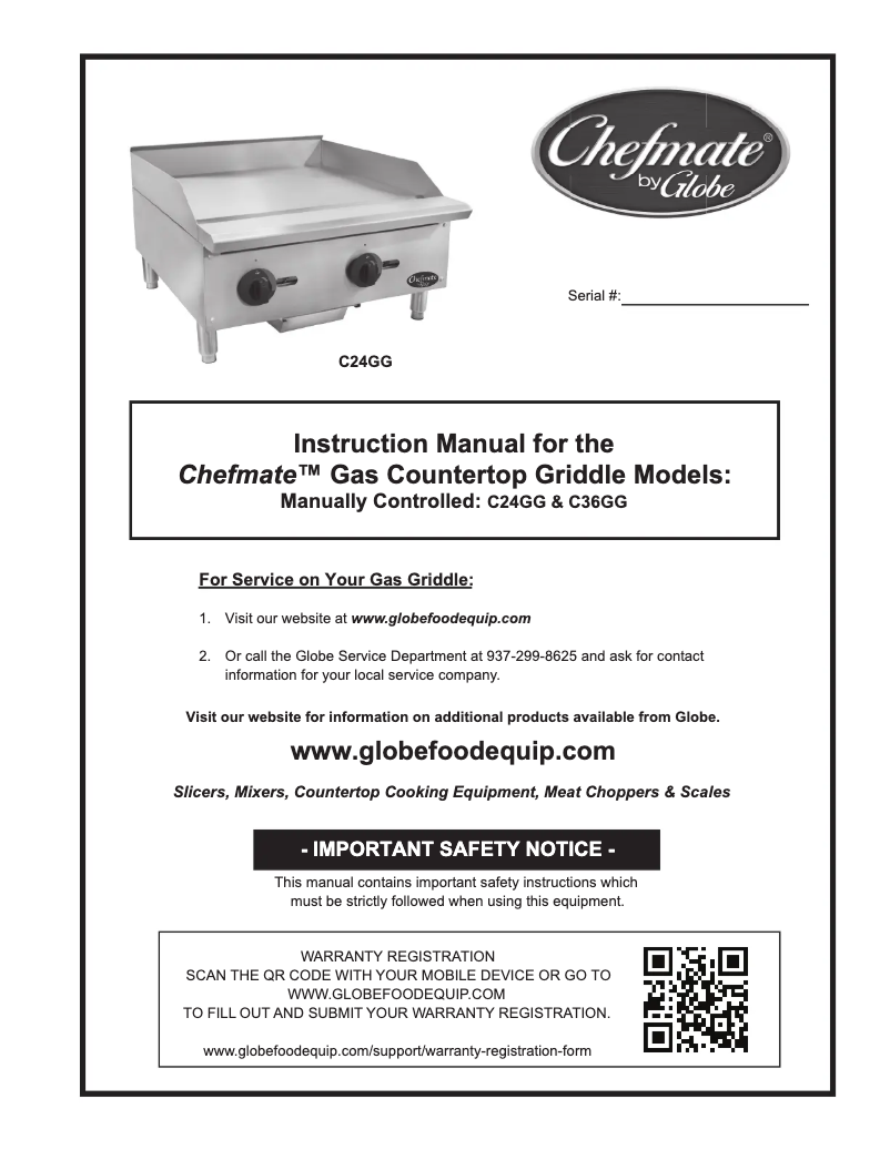 First page image of the manual for C36GG