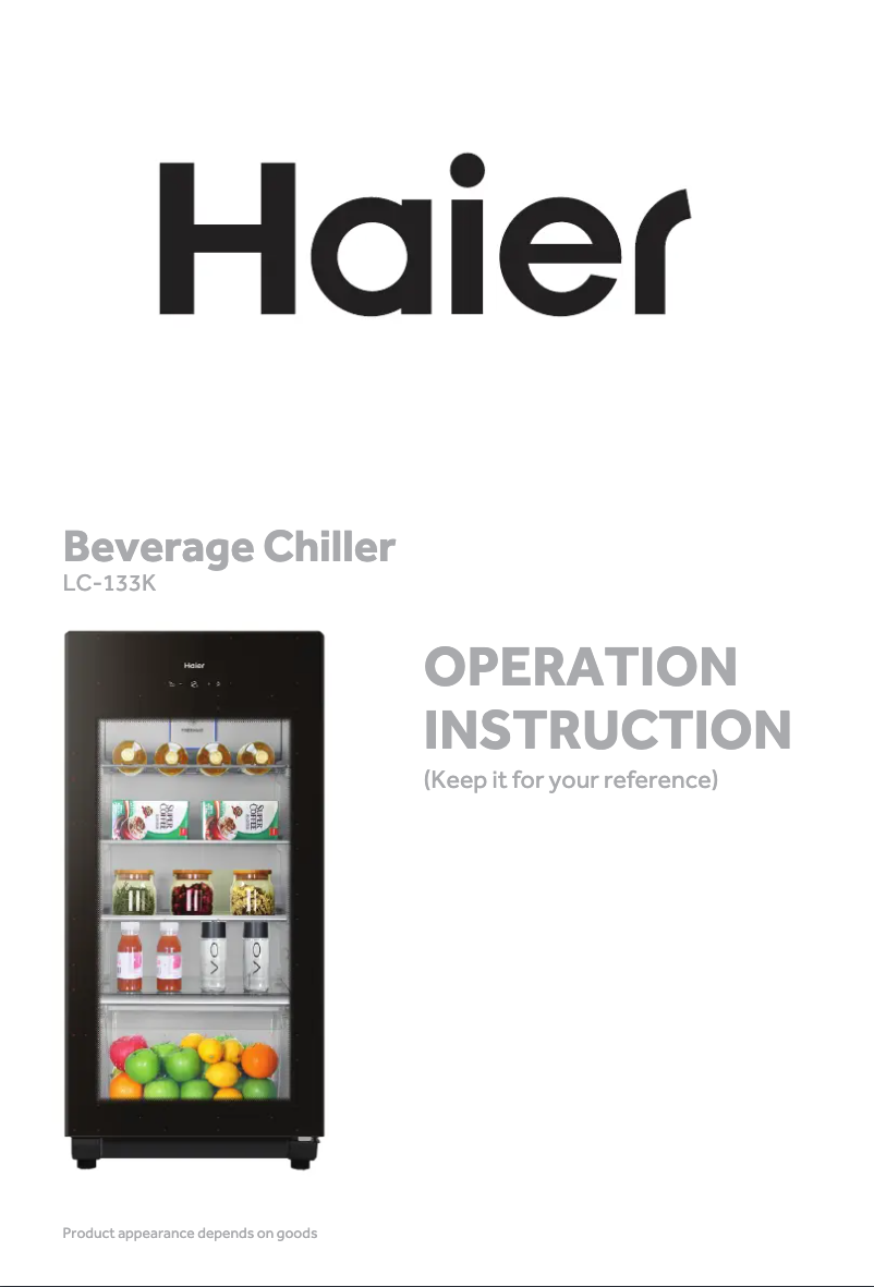 Page 1 of the manual User Manual Haier LC-133K