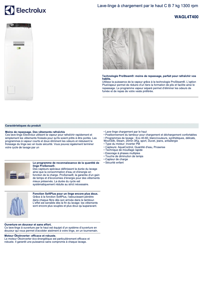 First page image of the manual for WAGL4T400