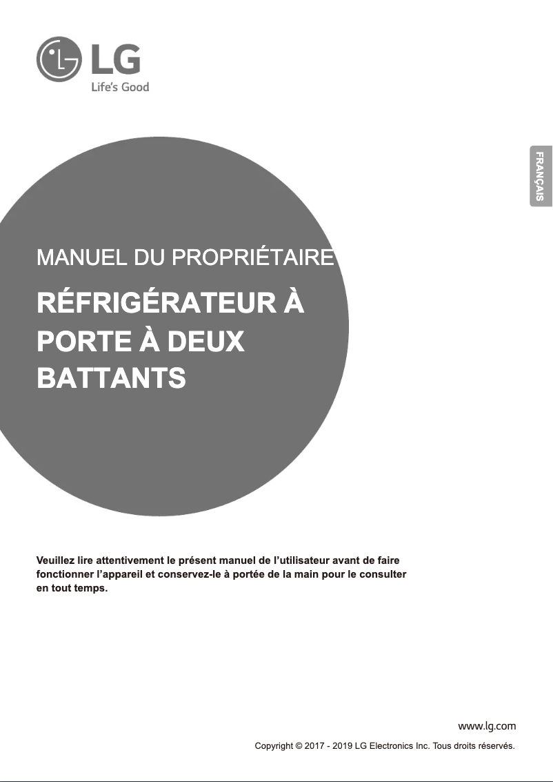 First page image of the manual for LSSB2696BD